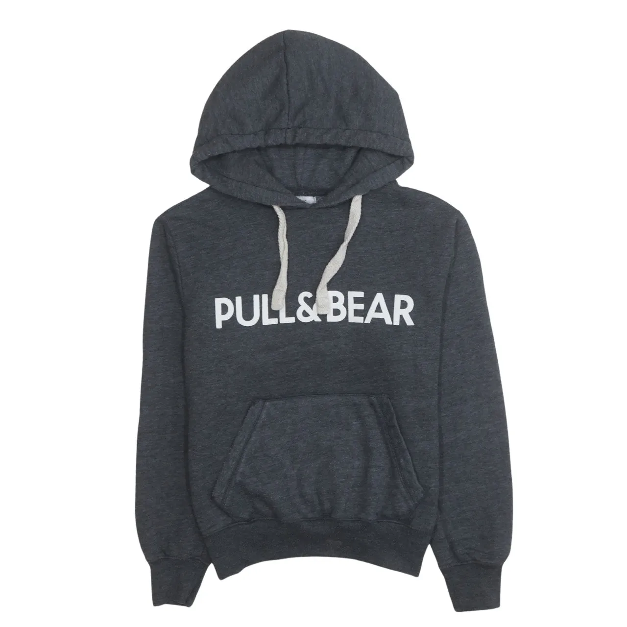 Pull&Bear 90's Spellout Pullover Hoodie Small Grey sold by Vintage Club