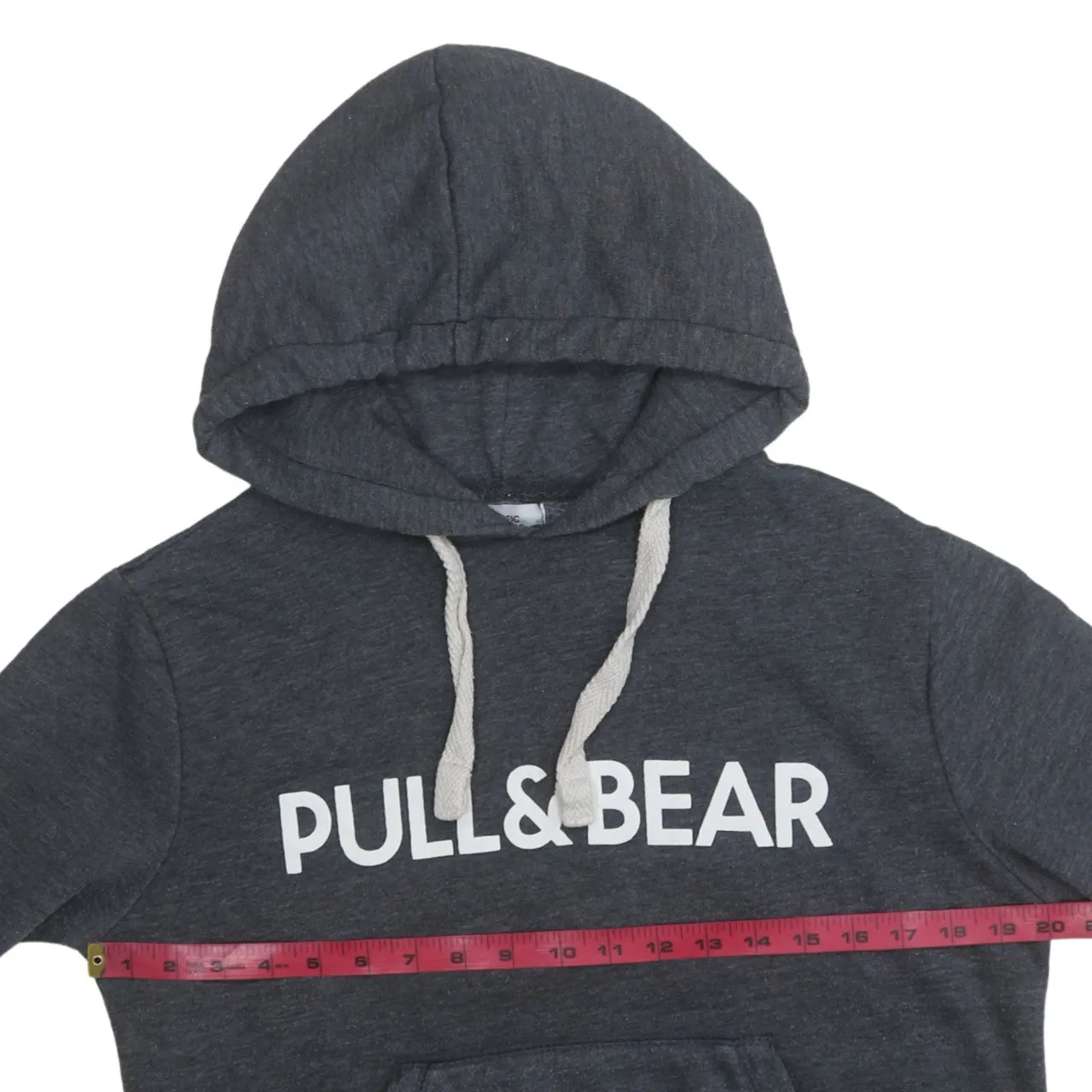 Pull&Bear 90's Spellout Pullover Hoodie Small Grey sold by Vintage Club product image thumbnail 5