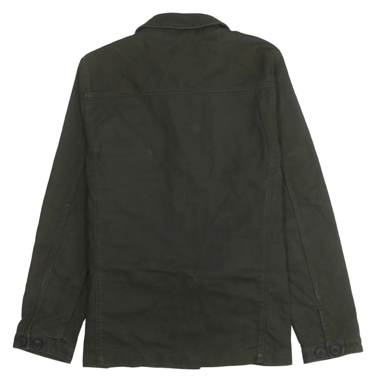 Retro 90's Plain Button Up Windbreaker Large Green sold by Vintage Club product image thumbnail 2