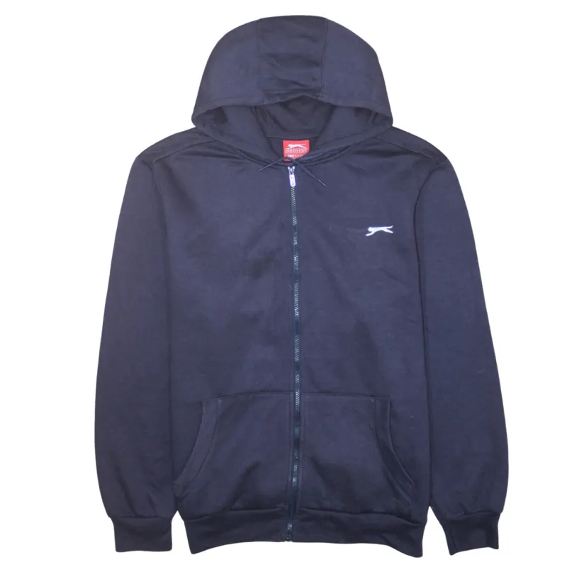 Slazenger 90's Lightweight Full Zip Up Hoodie XLarge Navy Blue made by Vintage Club