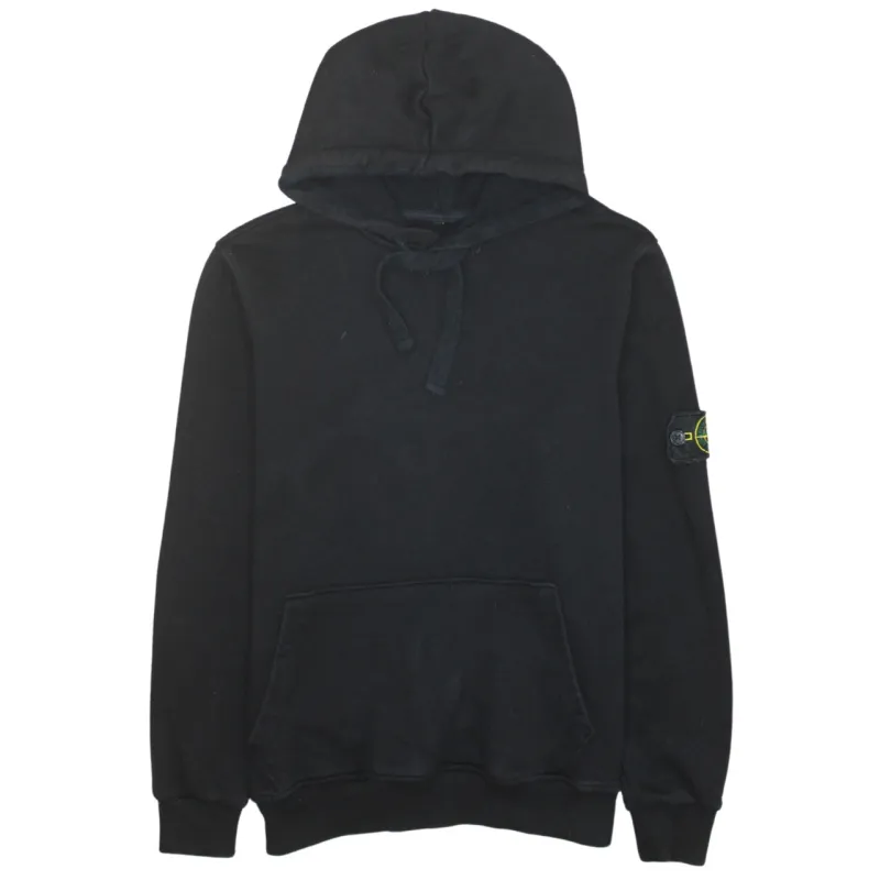 Stone Island 90's Drawstring Pockets Pullover Hoodie Small Black made by Stone Island