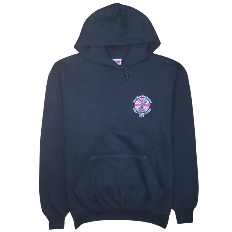 Russell Athletic 90's Drawstring Pockets Pullover Hoodie Large Navy Blue sold by Vintage Club