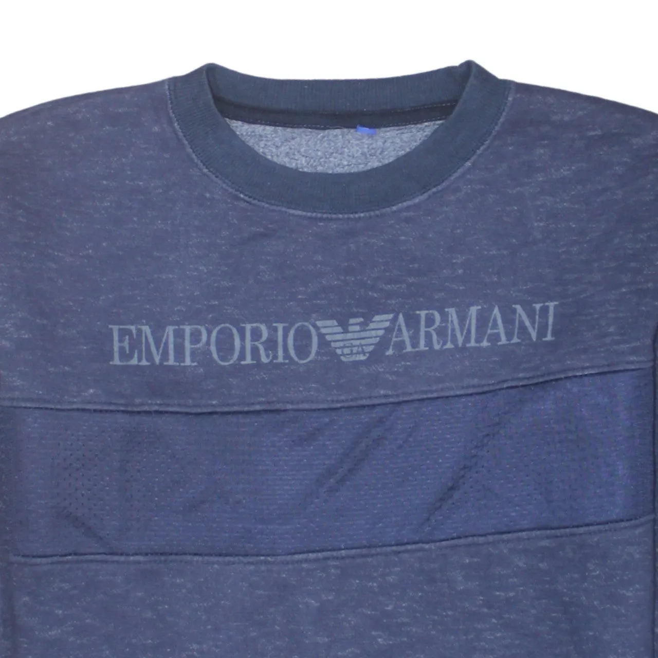 Emporio Armani 90's Spellout Crew Neck Sweatshirt Small Navy Blue sold by Vintage Club product image thumbnail 3