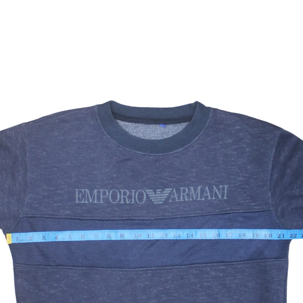 Emporio Armani 90's Spellout Crew Neck Sweatshirt Small Navy Blue sold by Vintage Club product image thumbnail 5