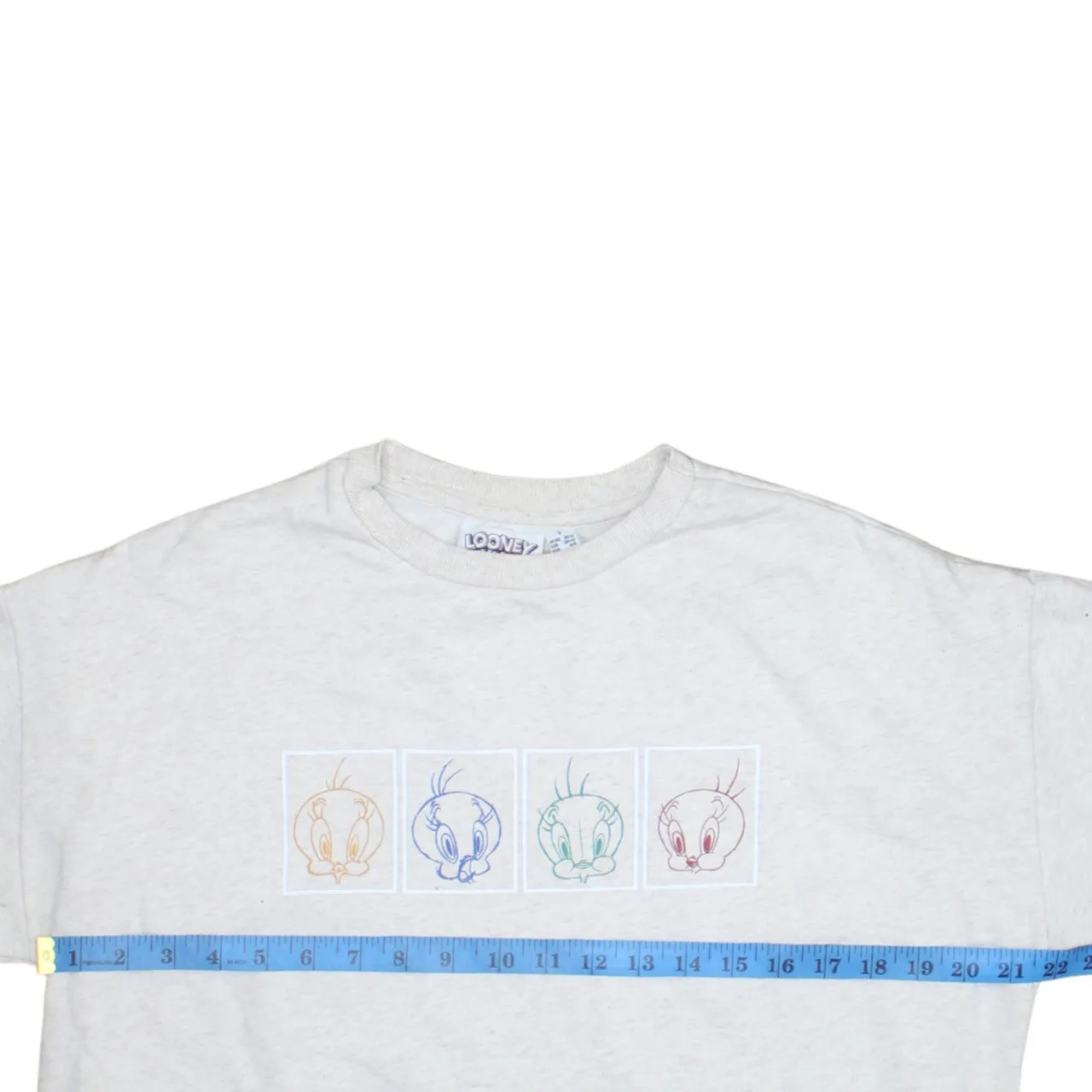 Looney Tunes 90's Tweety Bird Crew Neck Sweatshirt Small Beige Cream sold by Vintage Club product image thumbnail 5
