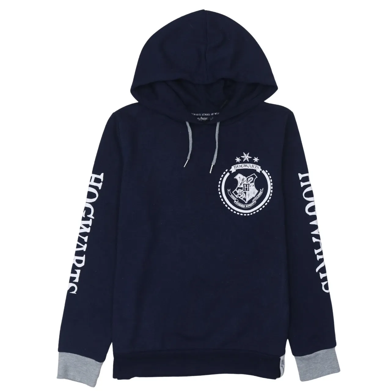 Harry Potter 90's Hogwarts Pullover Hoodie Large Navy Blue sold by Vintage Club