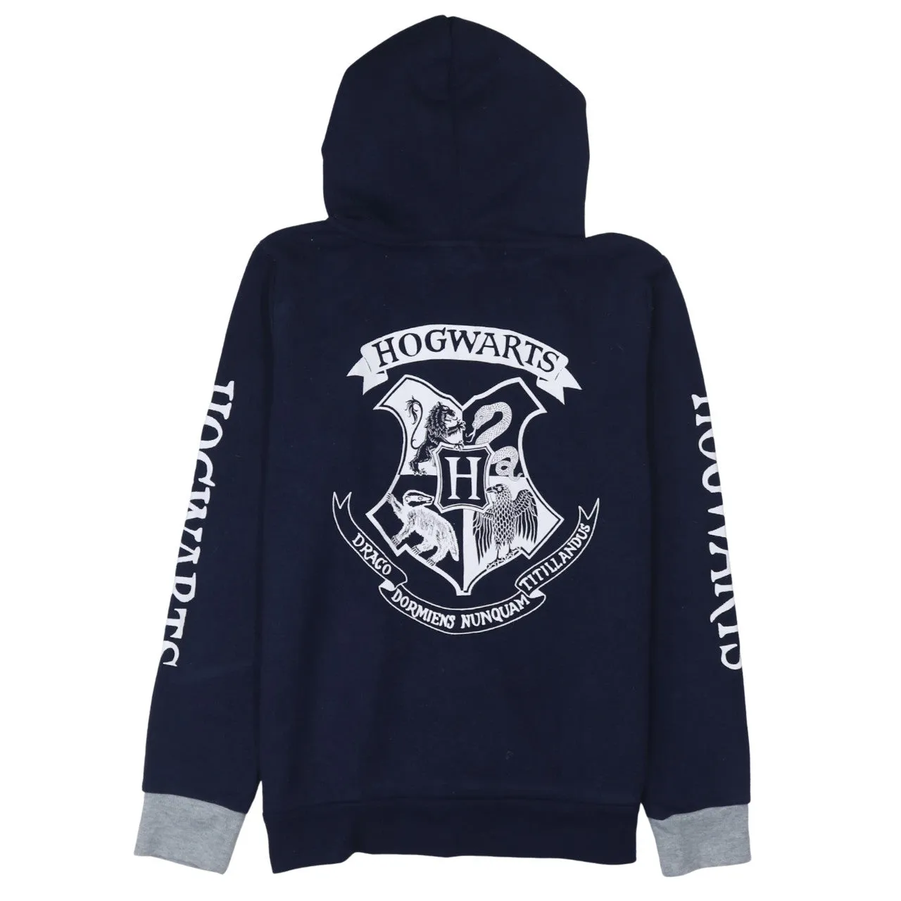 Harry Potter 90's Hogwarts Pullover Hoodie Large Navy Blue sold by Vintage Club product image thumbnail 2