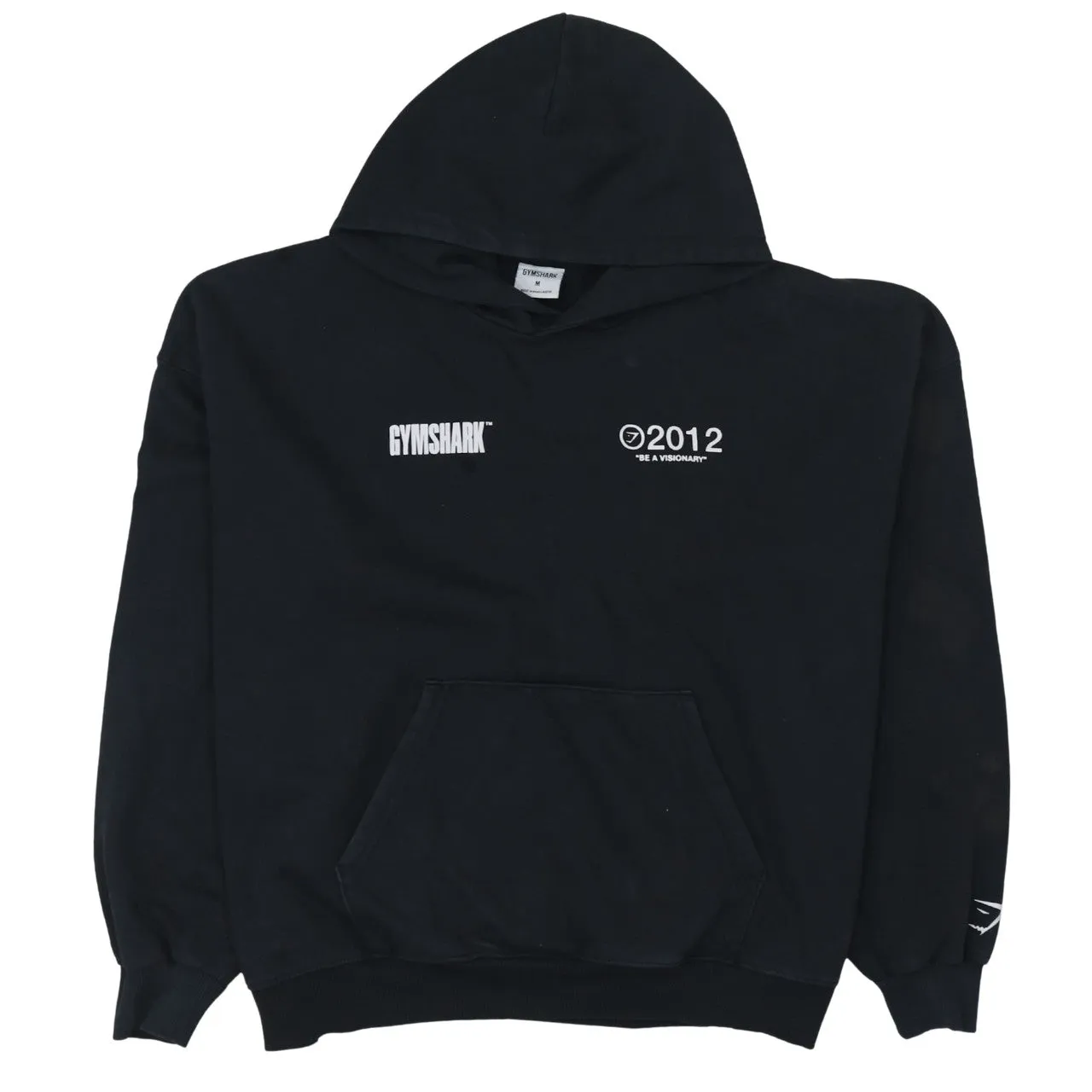 Gym Shark 90's Drawstring Pockets Pullover Hoodie Medium Black sold by Vintage Club