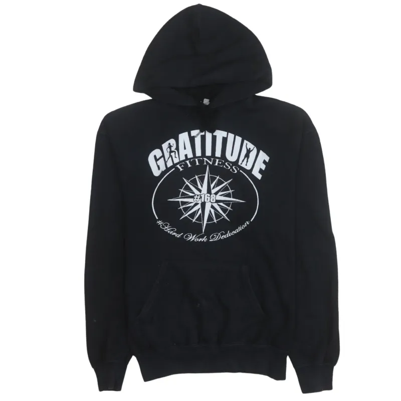 Fruit of the loom 90's Drawstring Pockets Pullover Hoodie Medium Black sold by Vintage Club