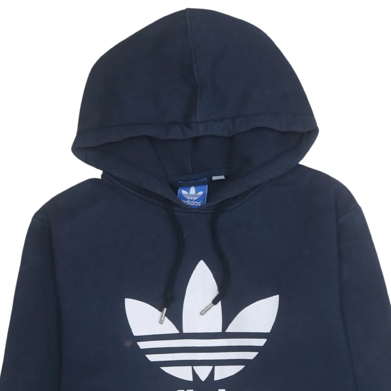 Adidas 90's Spellout Pullover Hoodie Large Navy Blue sold by Vintage Club product image thumbnail 3
