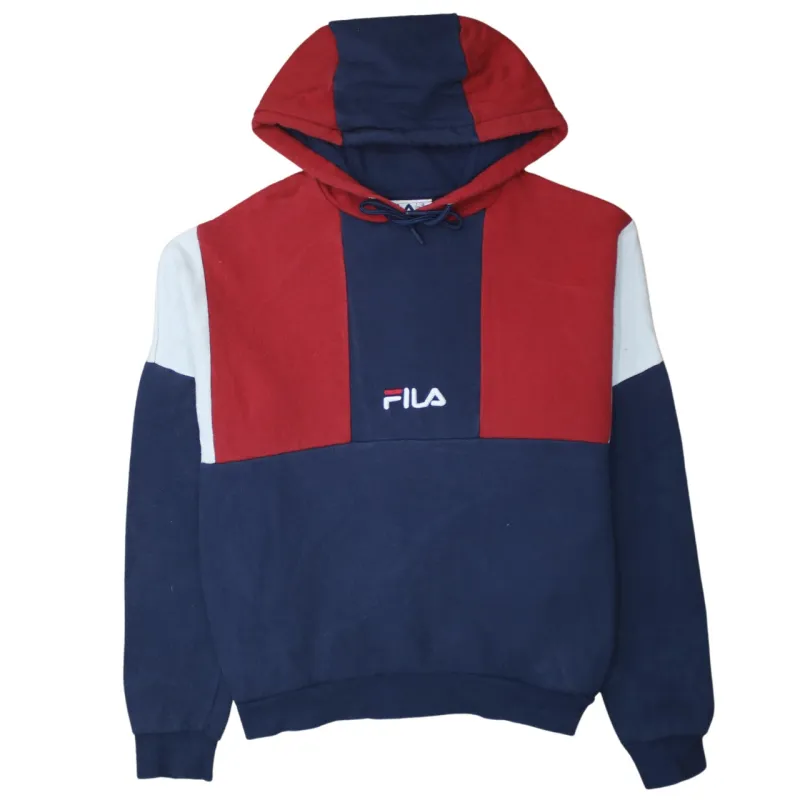 Fila 90's Loungewear Pullover Hoodie Small Navy Blue sold by Vintage Club