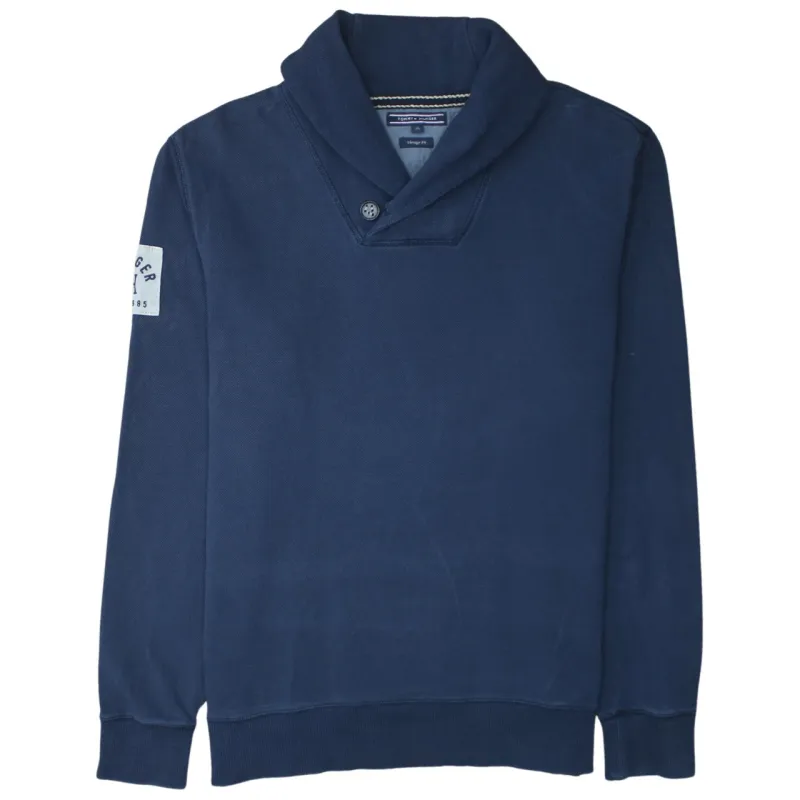 Tommy Hilfiger 90's Plain Turtle Neck Sweatshirt XLarge Navy Blue made by Tommy Hilfiger