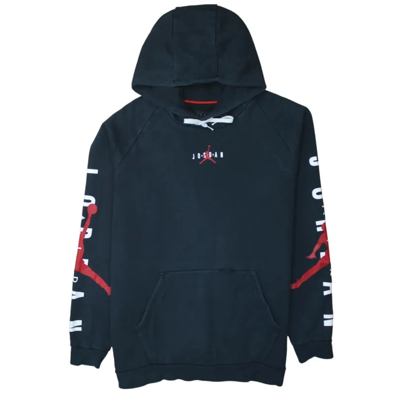 Jordan 90's Drawstring Pockets Pullover Hoodie XLarge Black sold by Vintage Club