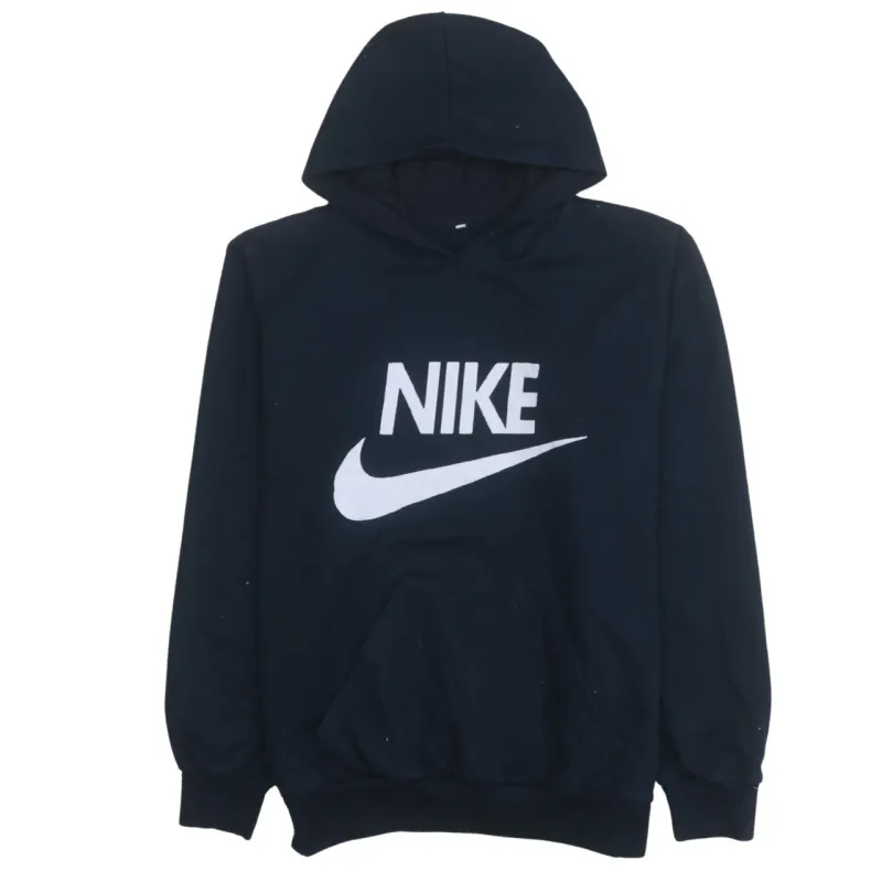 Nike 90's Center Middle Swoosh Pullover Hoodie XLarge Navy Blue sold by Vintage Club