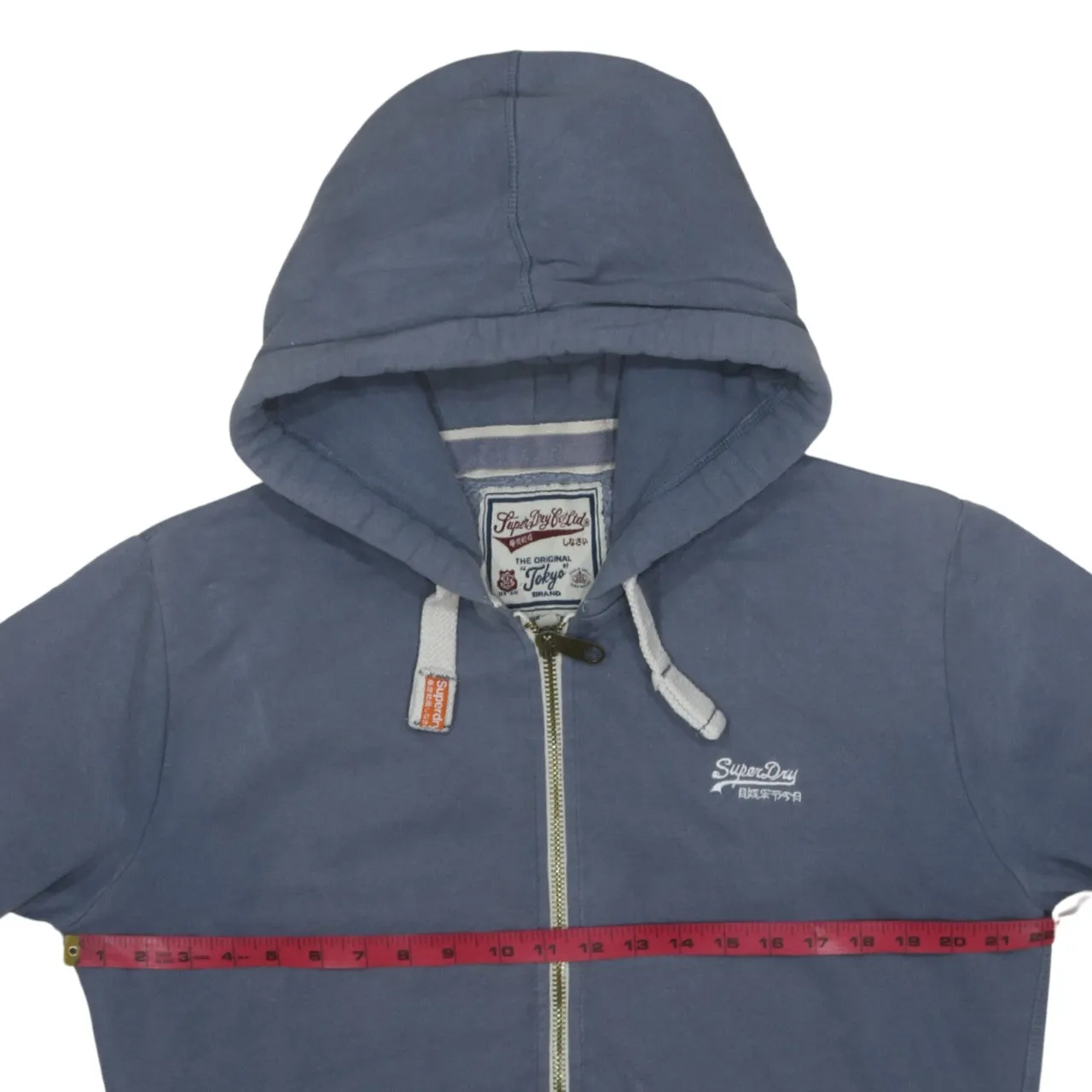 Super Dry 90's Drawstring Pockets Full Zip Up Hoodie XLarge Grey sold by Vintage Club product image thumbnail 5