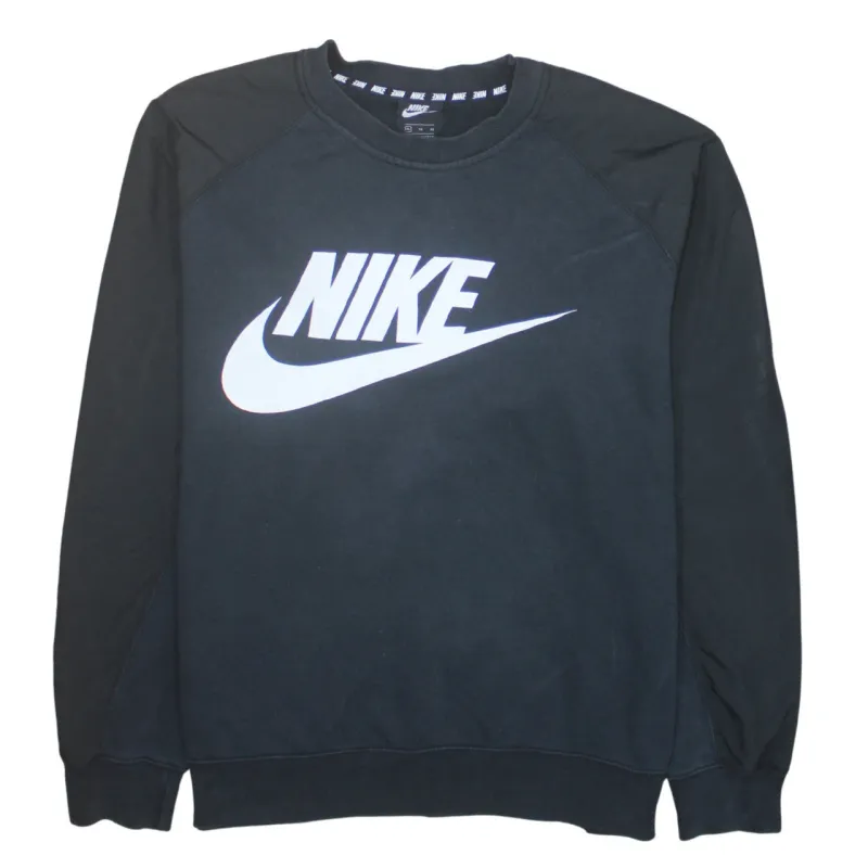 Nike 90's Center Middle Swoosh Crew Neck Sweatshirt XLarge Black sold by Vintage Club
