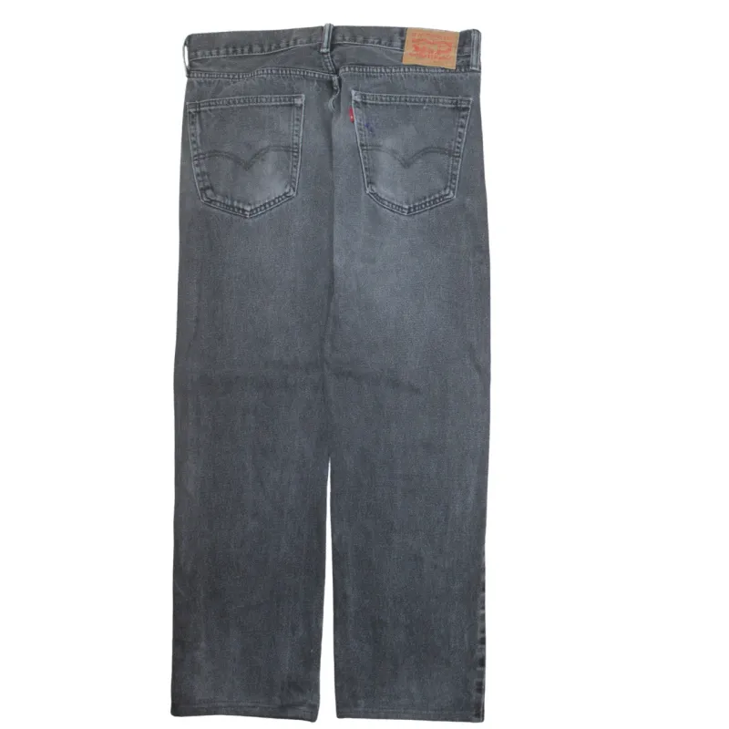 Levi Strauss &Co 90's 505 Straight Leg Baggy Jeans / Pants 36 Black made by Levi's