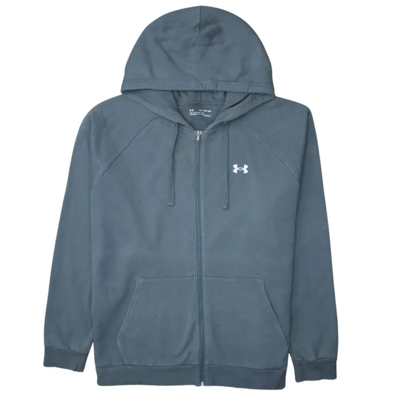 Under Armour 90's Drawstring Pockets Full Zip Up Hoodie XXLarge (2XL) Grey sold by Vintage Club
