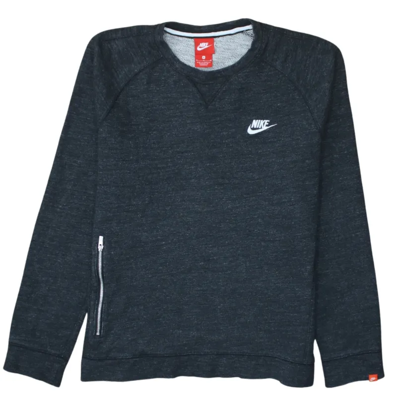 Nike 90's Swoosh Crew Neck Sweatshirt Medium Black sold by Vintage Club