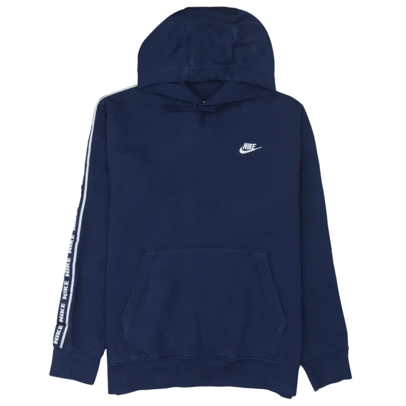 Nike 90's Swoosh Pullover Hoodie Large Navy Blue made by Nike