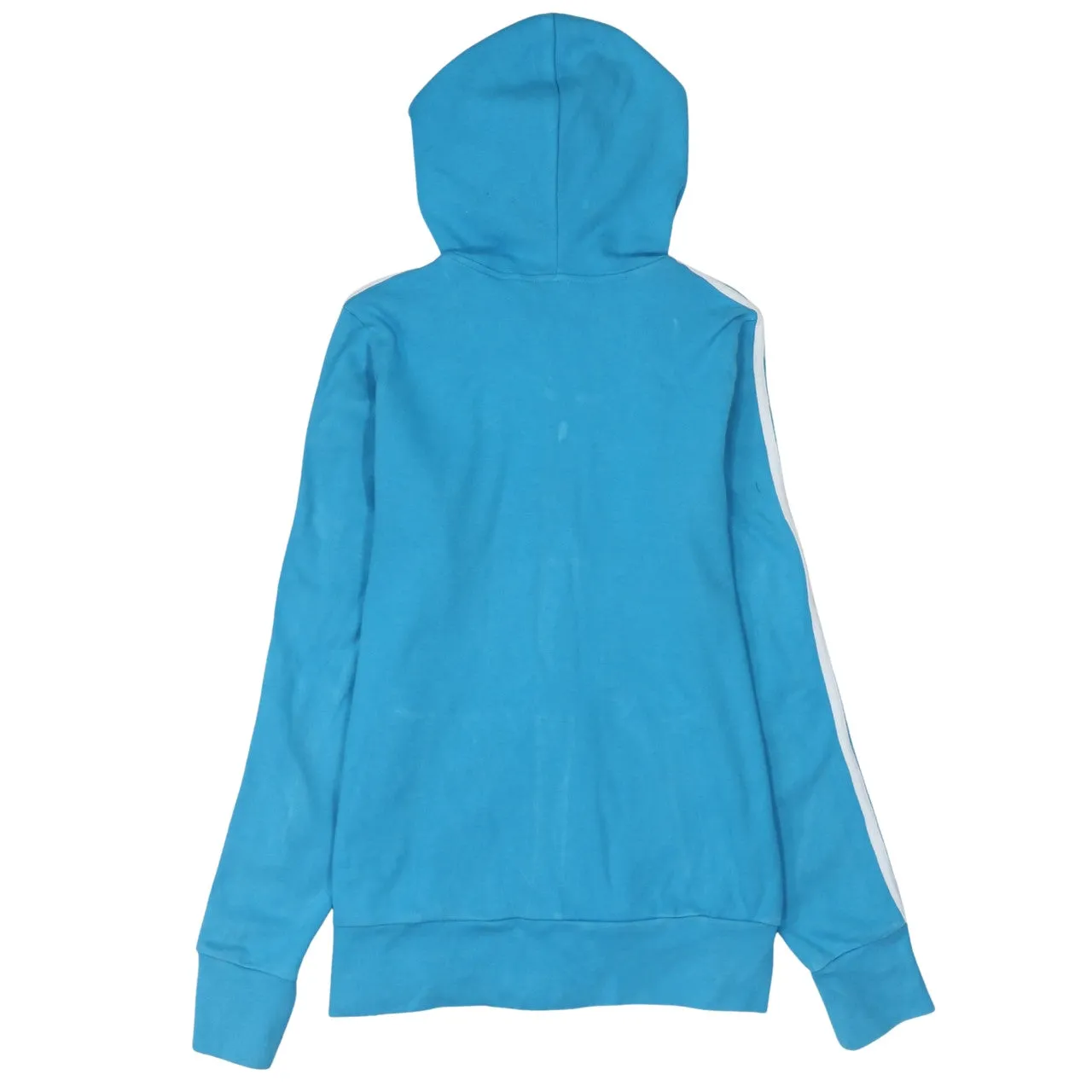 Adidas 90's Striped Sleeve Full Zip Up Hoodie Medium Blue sold by Vintage Club product image thumbnail 2