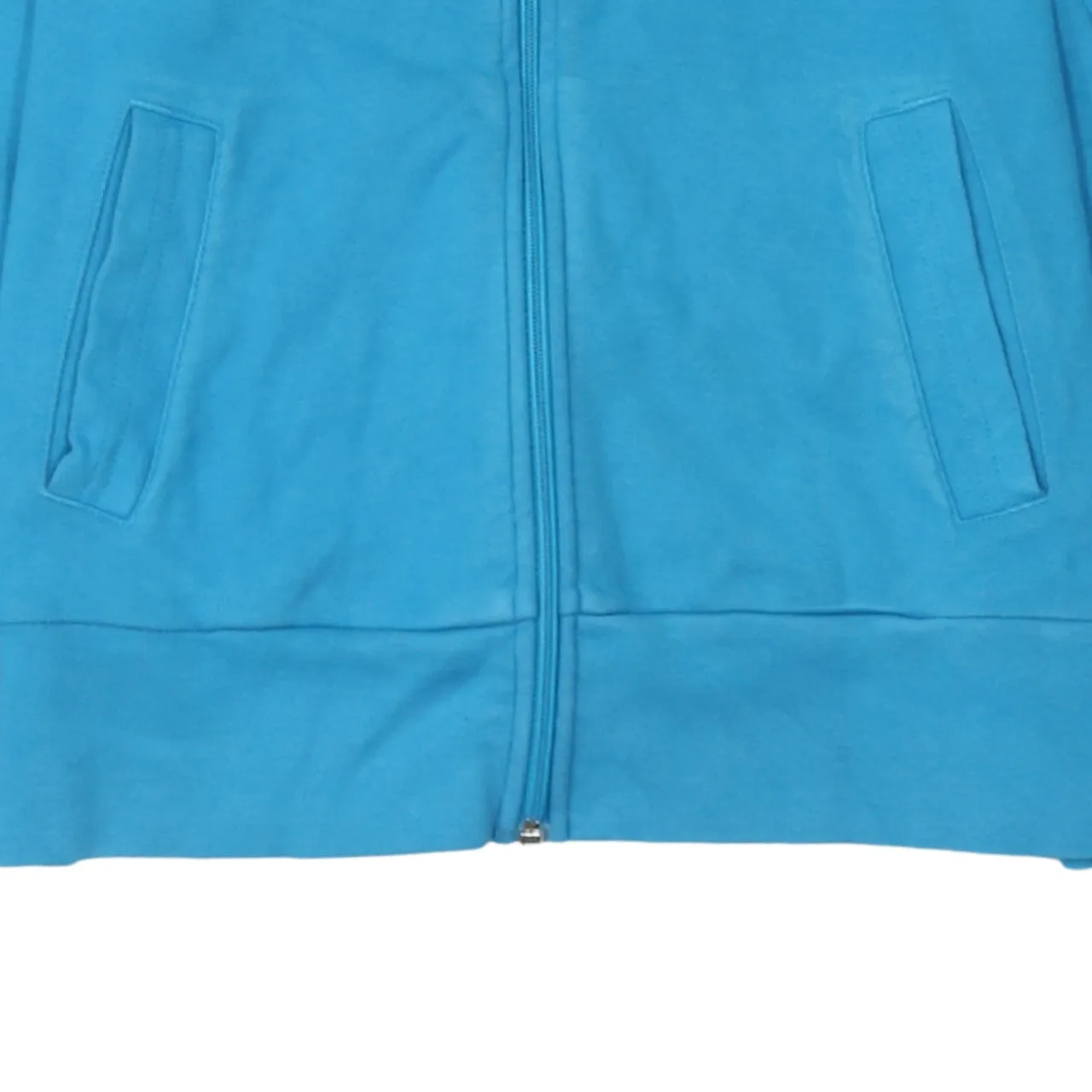Adidas 90's Striped Sleeve Full Zip Up Hoodie Medium Blue sold by Vintage Club product image thumbnail 4