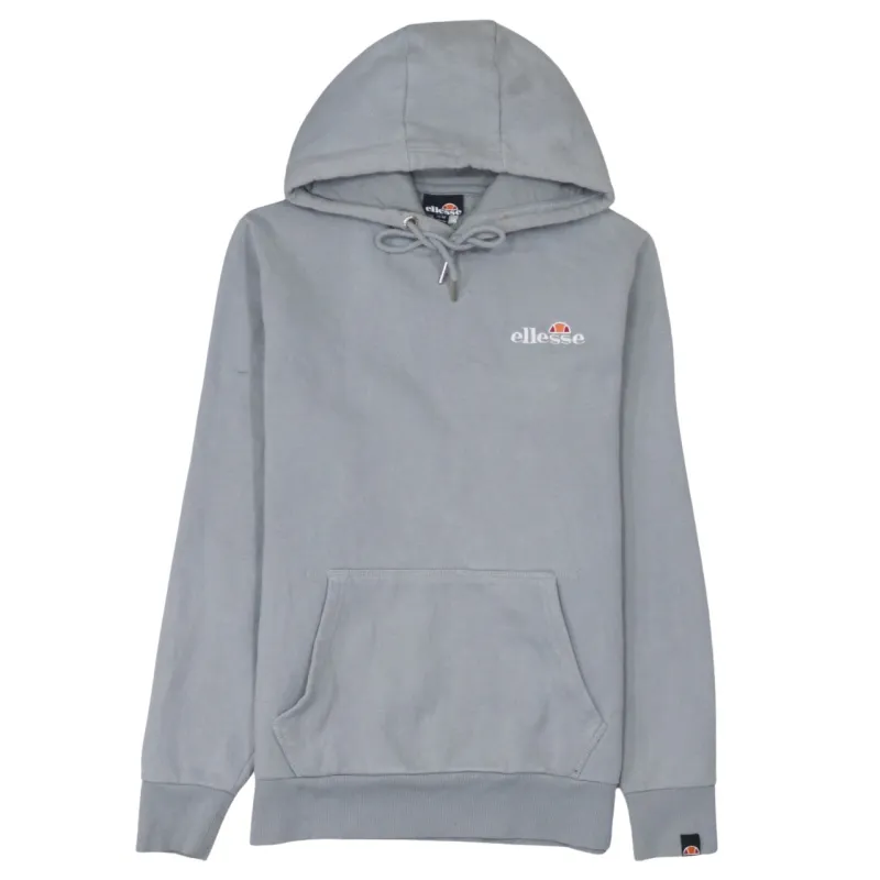 Ellesse 90's Drawstring Pockets Pullover Hoodie Medium Grey sold by Vintage Club