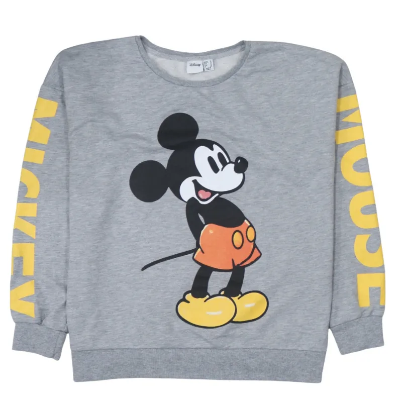 Disney 90's Mickey Mouse Crew Neck Sweatshirt XSmall  Grey sold by Vintage Club