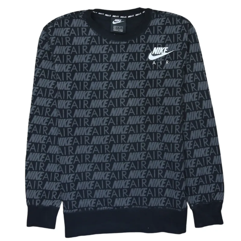 Nike 90's Swoosh Crew Neck Sweatshirt XSmall Black sold by Vintage Club