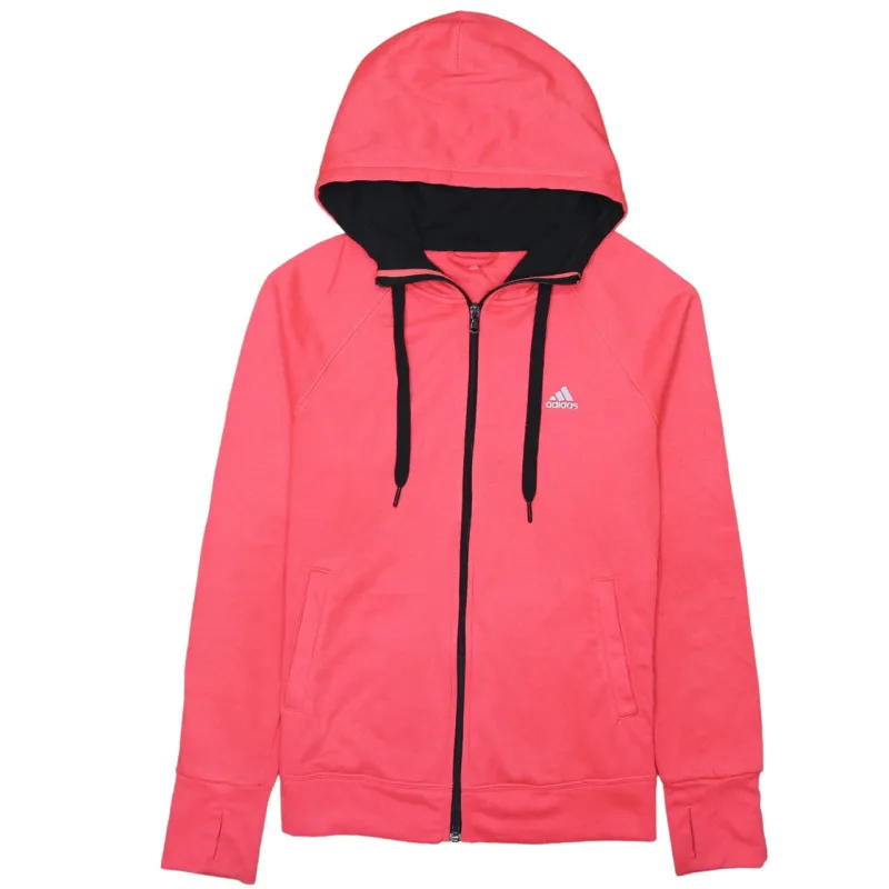 Adidas 90's Lightweight Full Zip Up Hoodie Small Pink made by Adidas