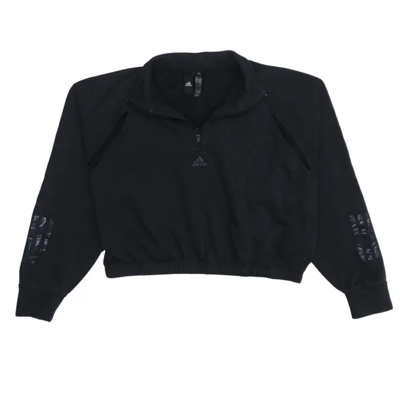 Adidas 90's Lightweight Quarter Zip Sweatshirt Large Black sold by Vintage Club