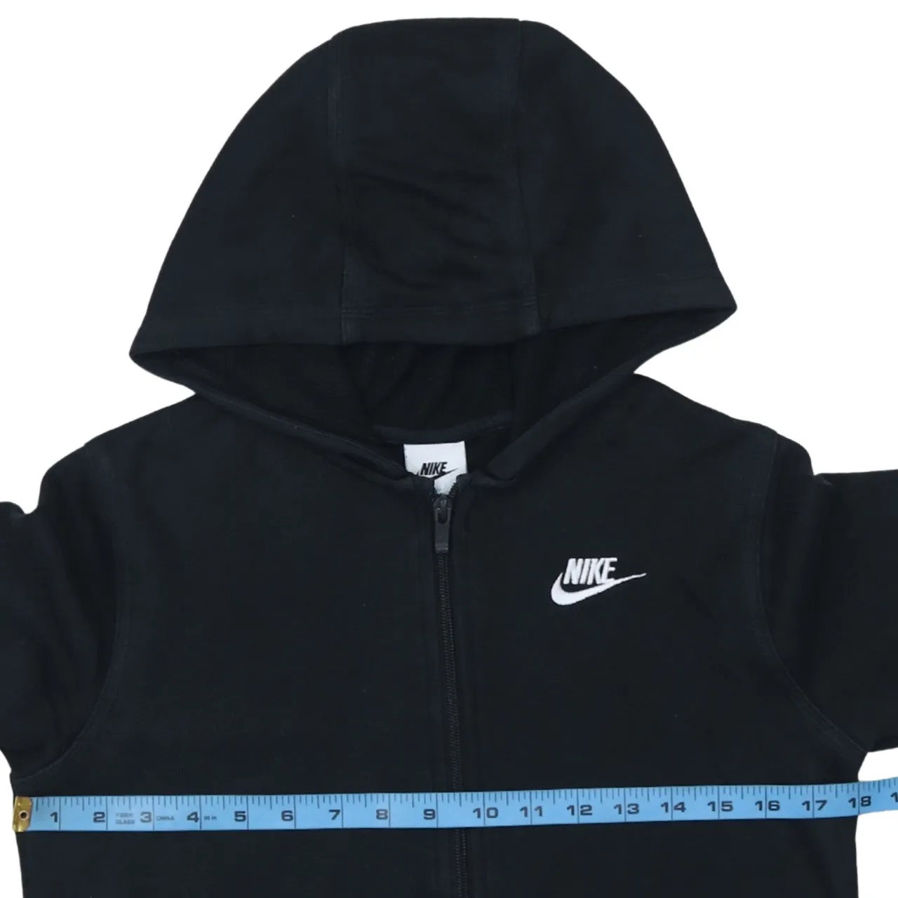 Nike 90's Swoosh Full Zip Up Hoodie Large Black sold by Vintage Club product image thumbnail 5
