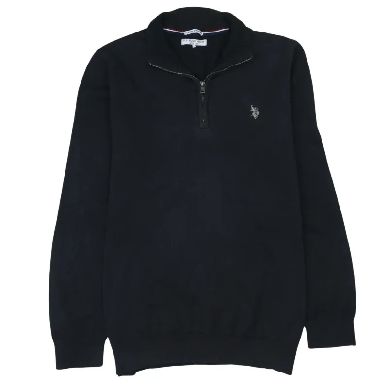 U.S Polo Assn 90's Lightweight Quarter Zip Sweatshirt XLarge Black sold by Vintage Club