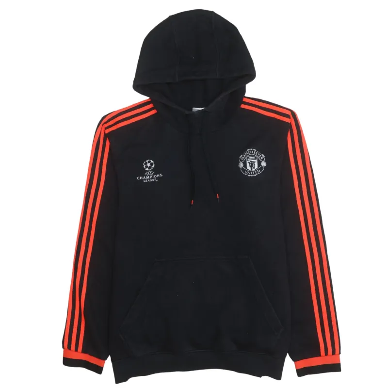 Adidas 90's Manchester United Football Club Pullover Hoodie XLarge Black made by Adidas