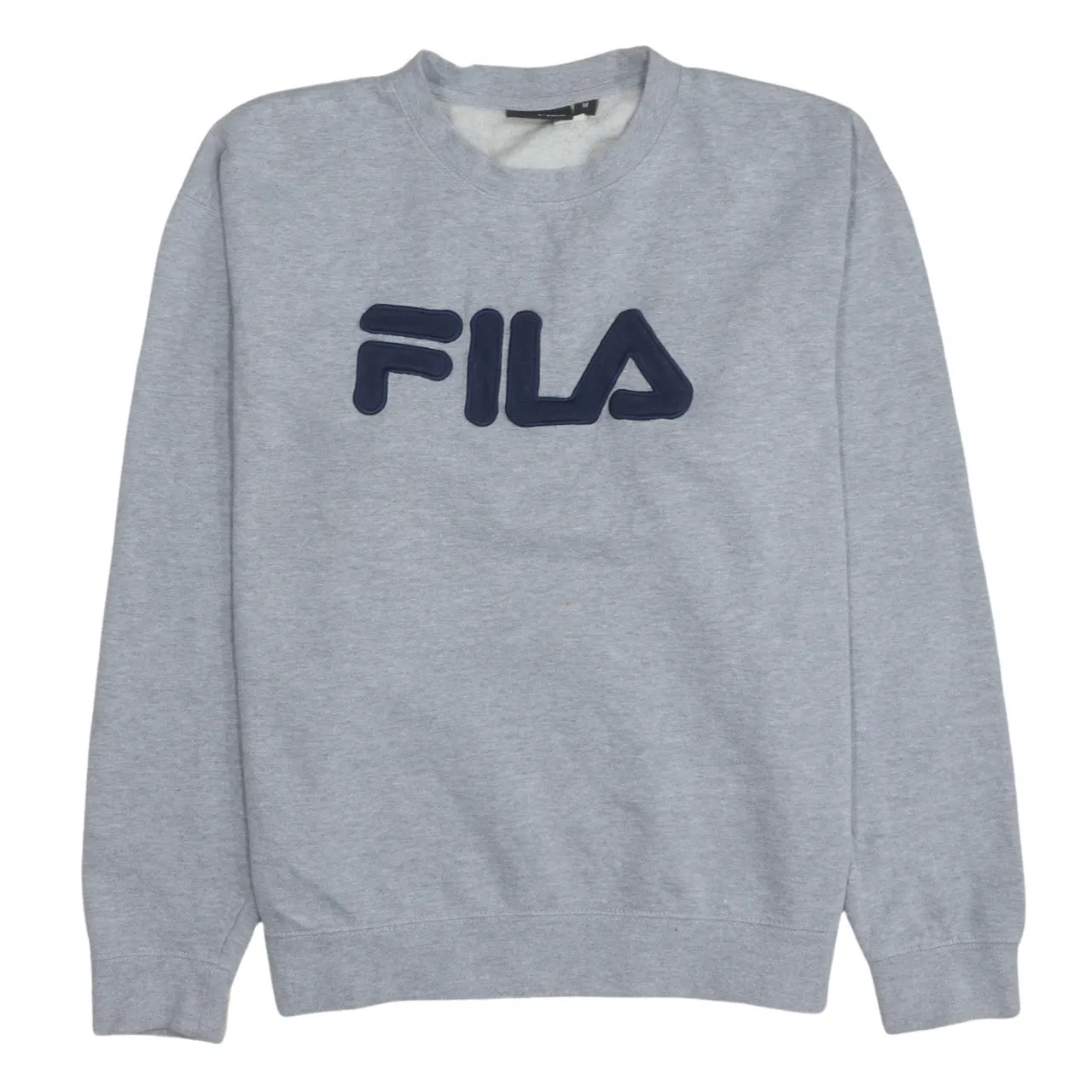 Fila 90's Spellout Crew Neck Sweatshirt Medium Grey sold by Vintage Club