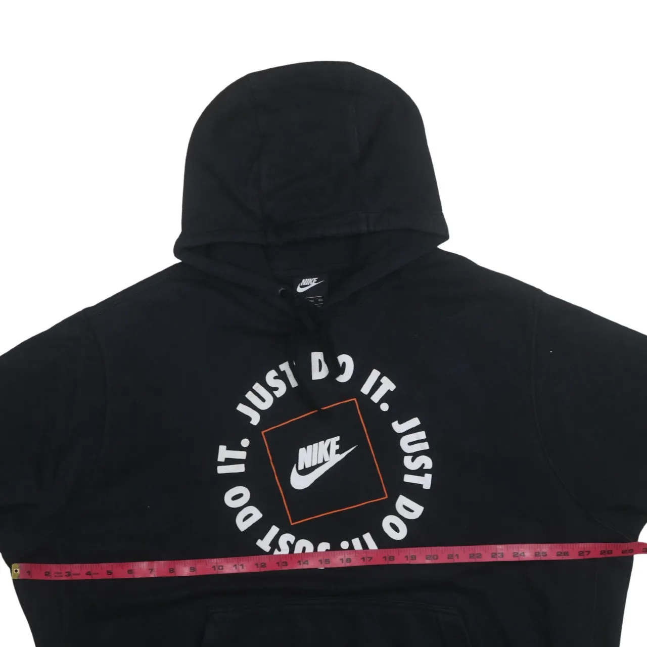 Nike 90's Center Middle Swoosh Pullover Hoodie XXLarge (2XL) Black sold by Vintage Club product image thumbnail 5