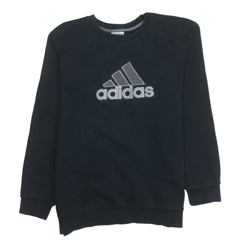 Adidas 90's Spellout Crew Neck Sweatshirt XLarge Black sold by Vintage Club