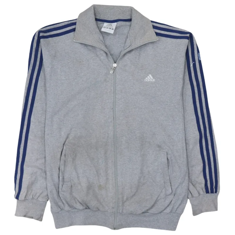 Adidas 90's Striped Sleeve Full Zip Up Sweatshirt Small Grey sold by Vintage Club