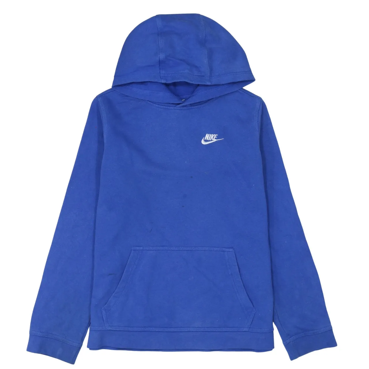 Nike 90's Swoosh Pullover Hoodie Small Blue sold by Vintage Club