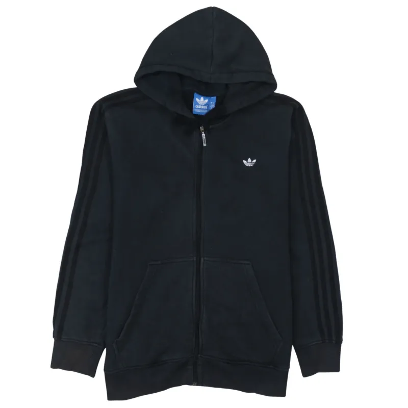 Adidas 90's Striped Sleeve Full Zip Up Hoodie XLarge Black sold by Vintage Club