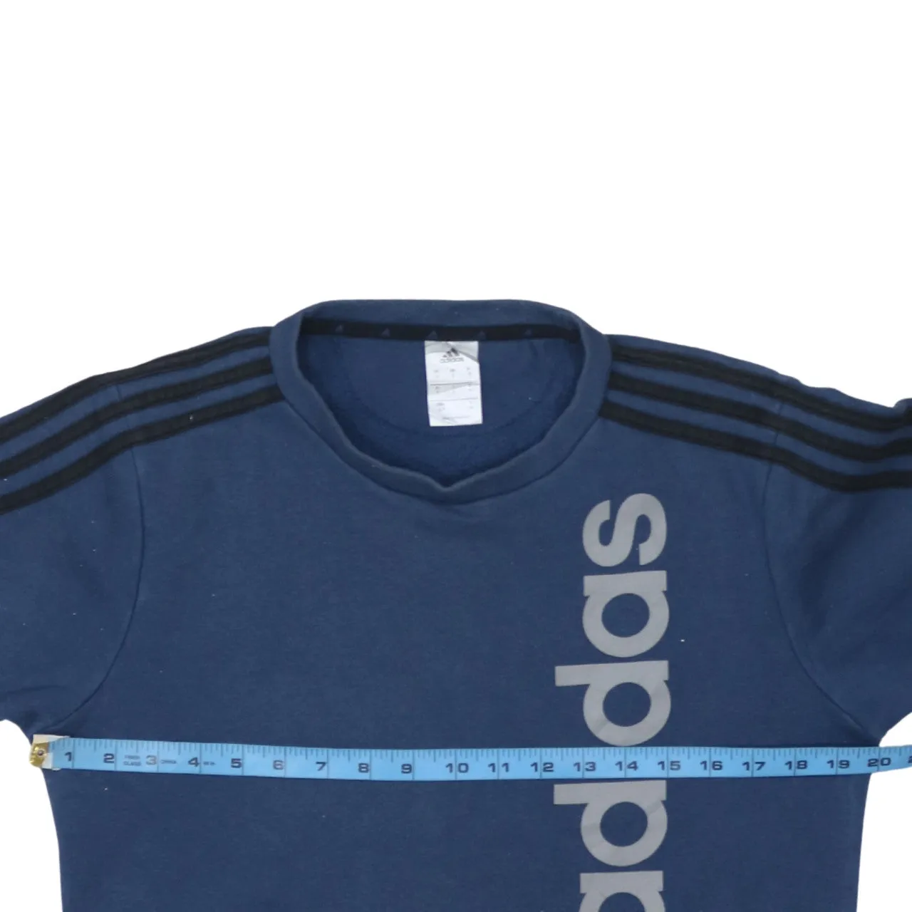 Adidas 90's Spellout Crew Neck Sweatshirt Small Navy Blue sold by Vintage Club product image thumbnail 5