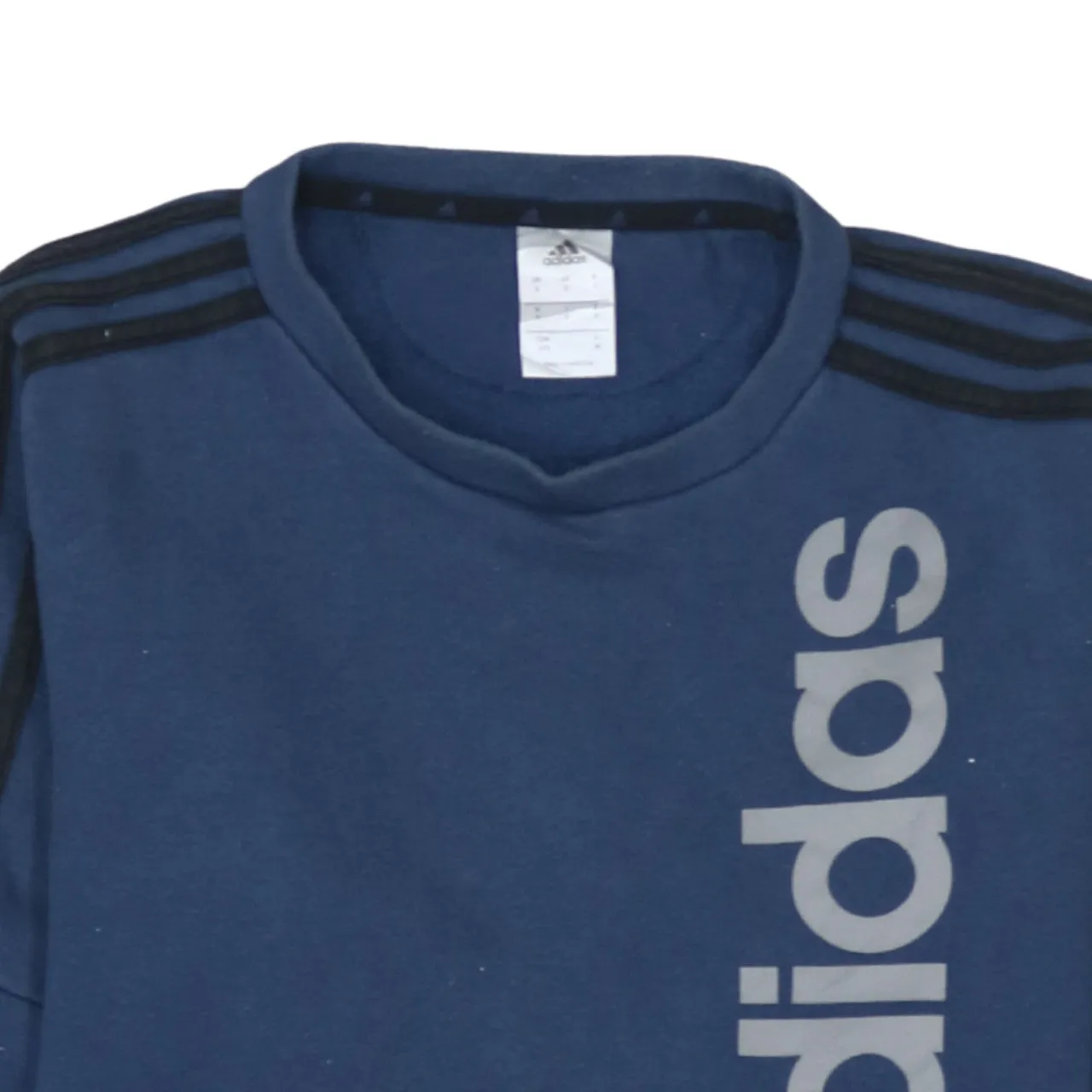Adidas 90's Spellout Crew Neck Sweatshirt Small Navy Blue sold by Vintage Club product image thumbnail 3