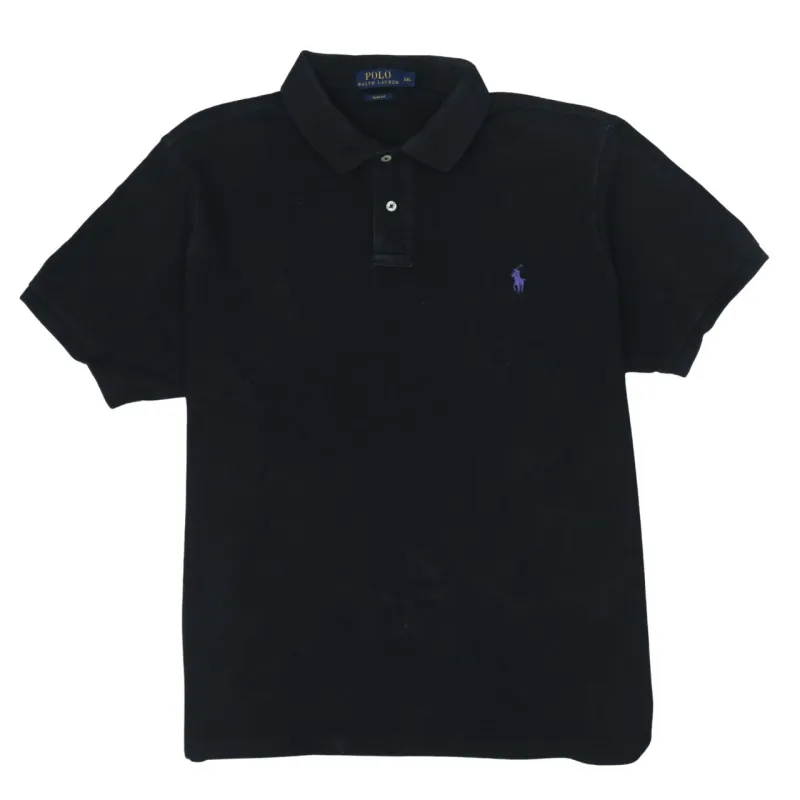 Polo Ralph Lauren 90's Short Sleeves Quarter Button Polo Shirt XXLarge (2XL) Black sold by Vintage Club