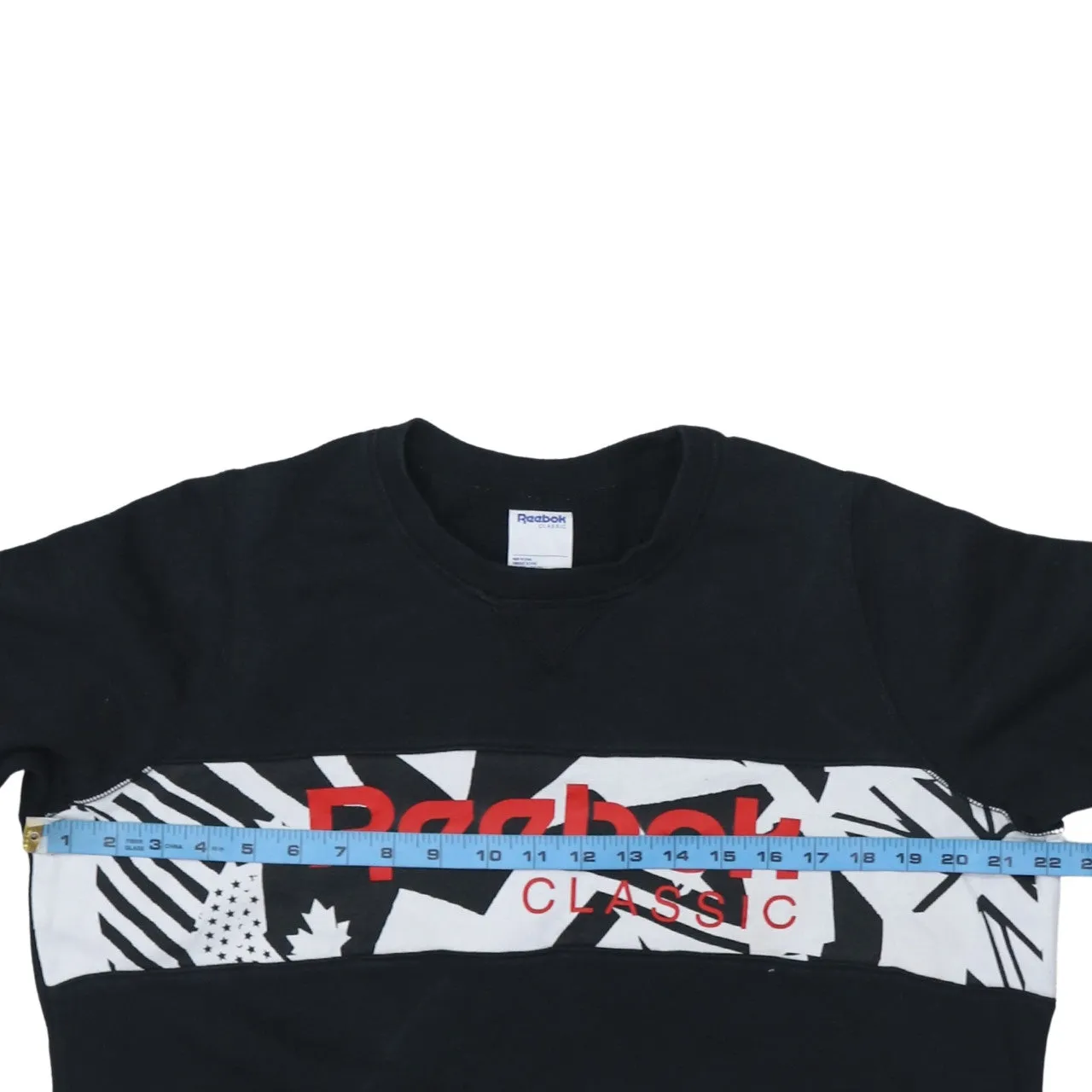 Reebok 90's Spellout Crew Neck Sweatshirt Large Black sold by Vintage Club product image thumbnail 5