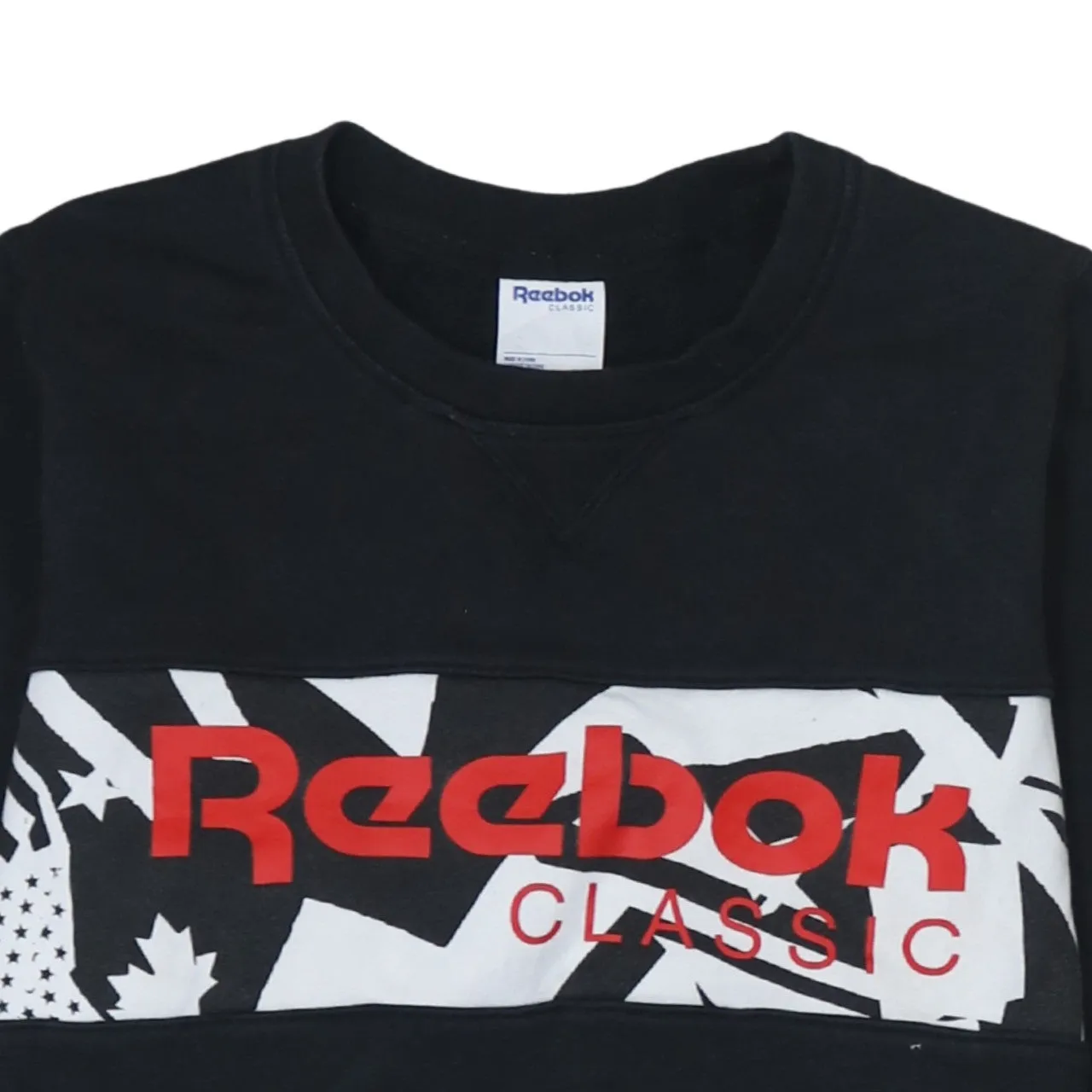 Reebok 90's Spellout Crew Neck Sweatshirt Large Black sold by Vintage Club product image thumbnail 3