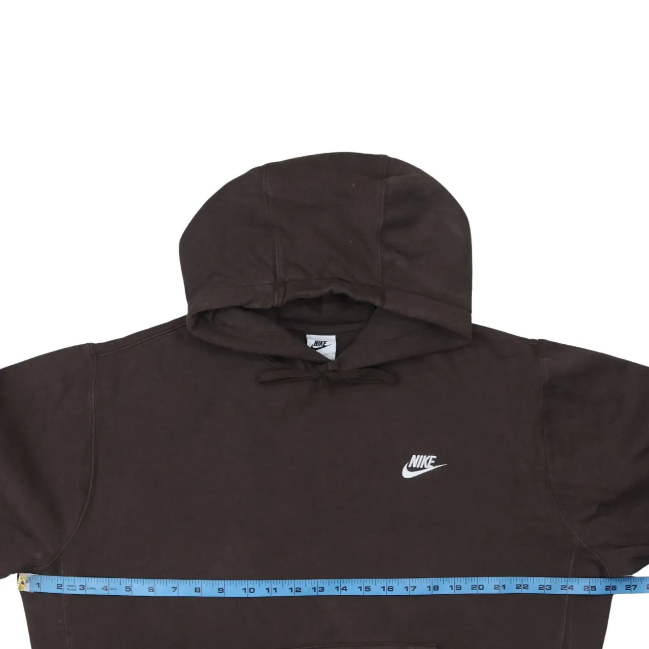 Nike 90's Swoosh Pullover Hoodie Large Brown sold by Vintage Club product image thumbnail 5