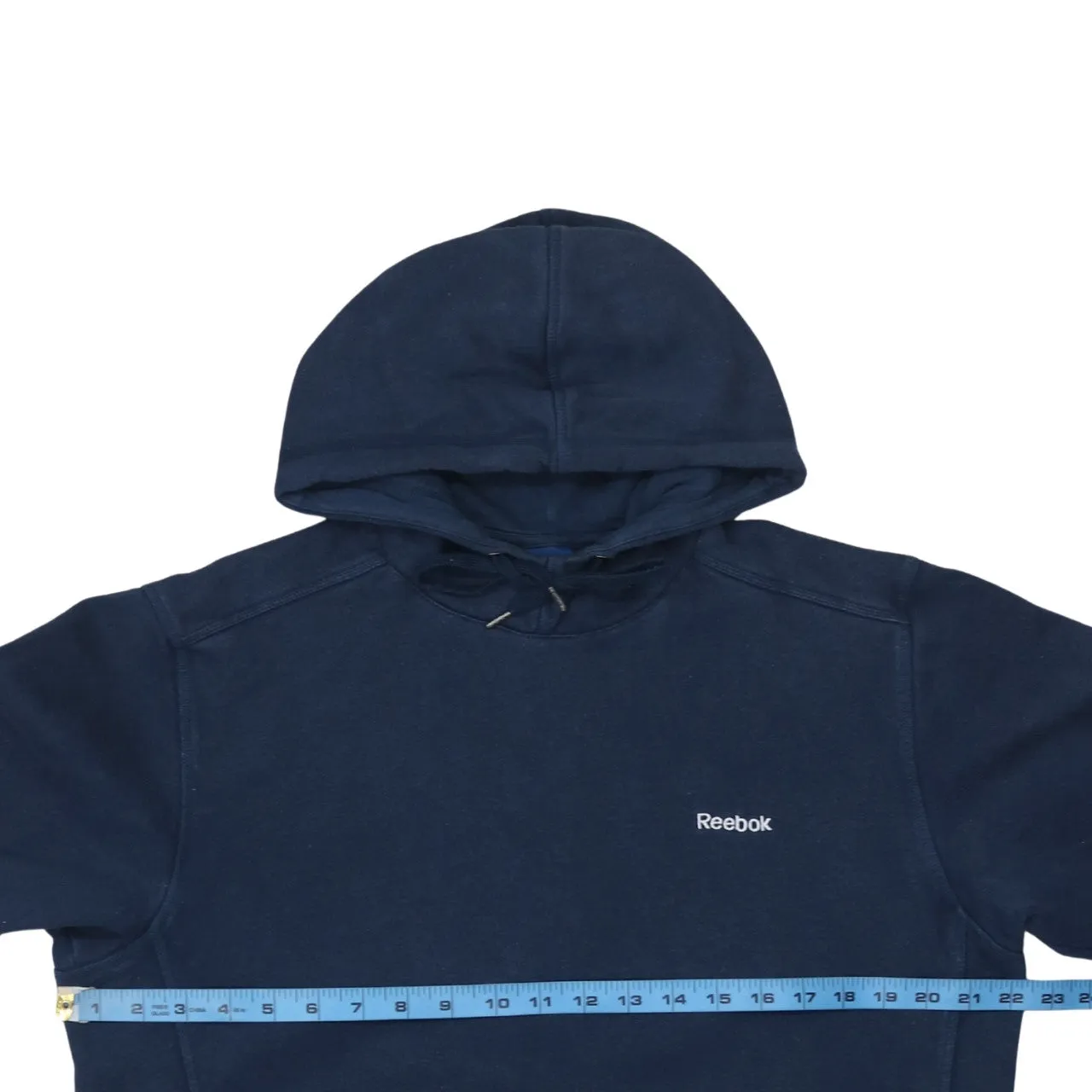Reebok 90's Drawstring Pockets Pullover Hoodie Medium Navy Blue sold by Vintage Club product image thumbnail 5