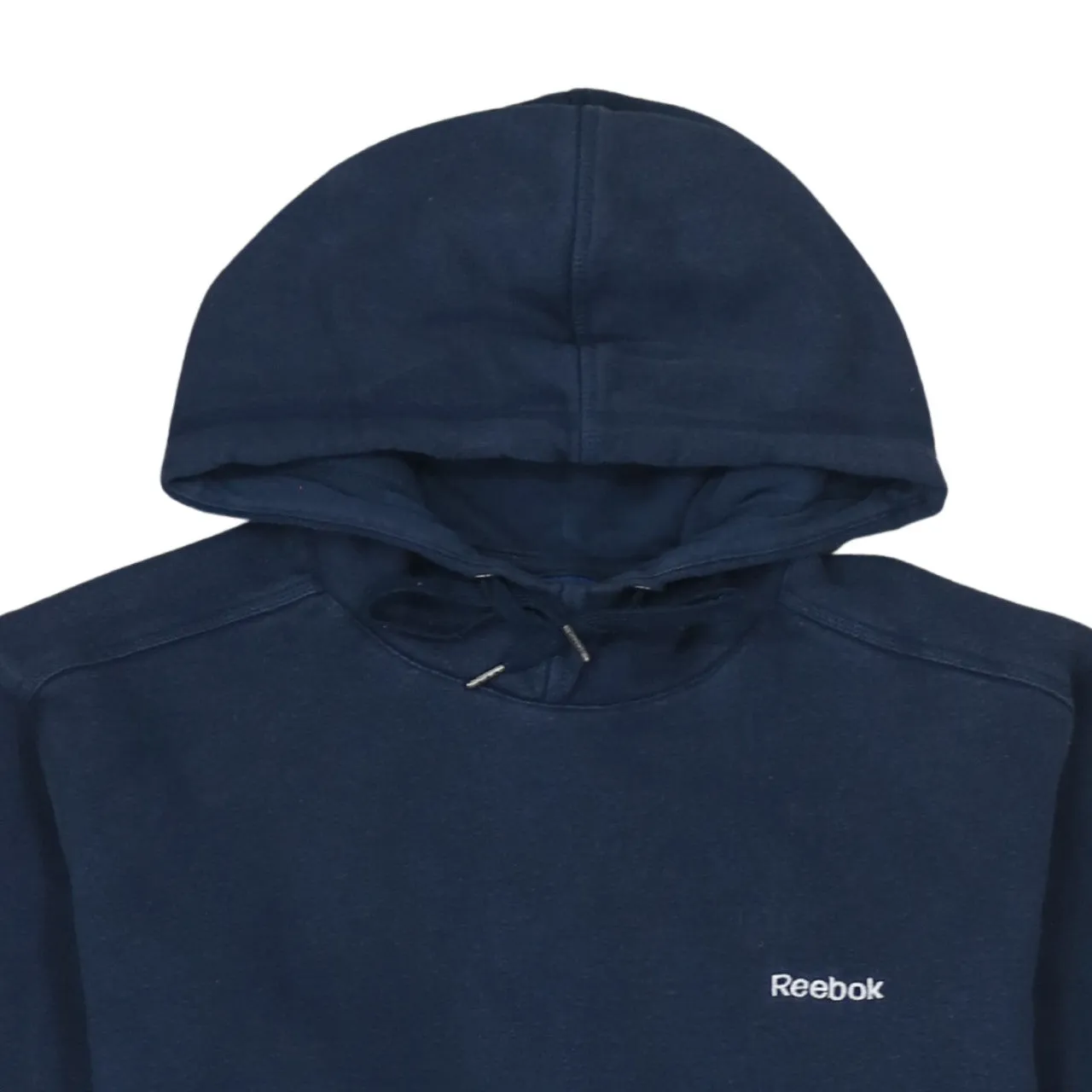 Reebok 90's Drawstring Pockets Pullover Hoodie Medium Navy Blue sold by Vintage Club product image thumbnail 3