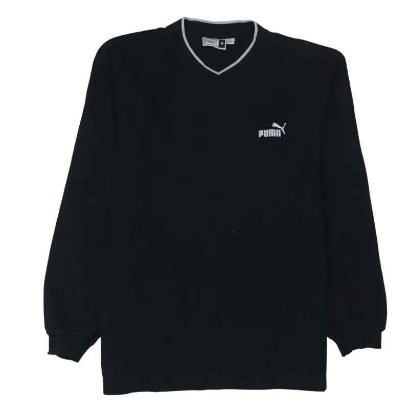 Puma 90's Lightweight V Neck Sweatshirt Medium Black sold by Vintage Club