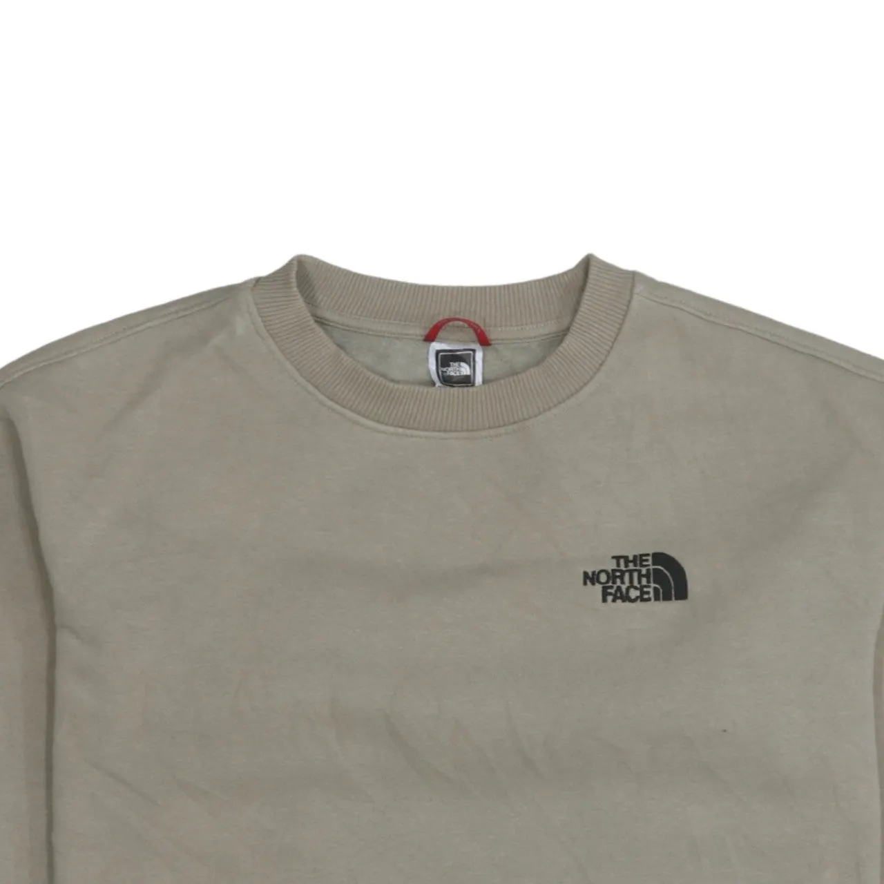 The North Face Beige Crewneck Sweatshirt Men's Small Embroidered Logos Ribbed Trim Pullover Top sold by Vintage Club product image thumbnail 3